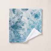 Blaues Meer Badhandtuch Set (Waschlappen)