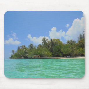 Blaues Meer - Blaue Wolken - Malediven Vorlage Mousepad