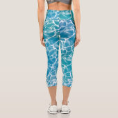 Blaues Meer Capri Leggings (Rückseite)