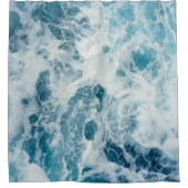 Blaues Meer Duschvorhang (Vorderseite)
