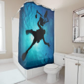 Blaues Meer Duschvorhang (Beispiel)