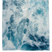 Blaues Meer Duschvorhang (Vorderseite)