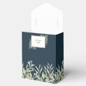 Blaues Meer Elegant Grüne Foliage Hochzeit Geschenkschachtel (Geöffnet)