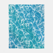 Blaues Meer* Fleecedecke (Vorderseite)