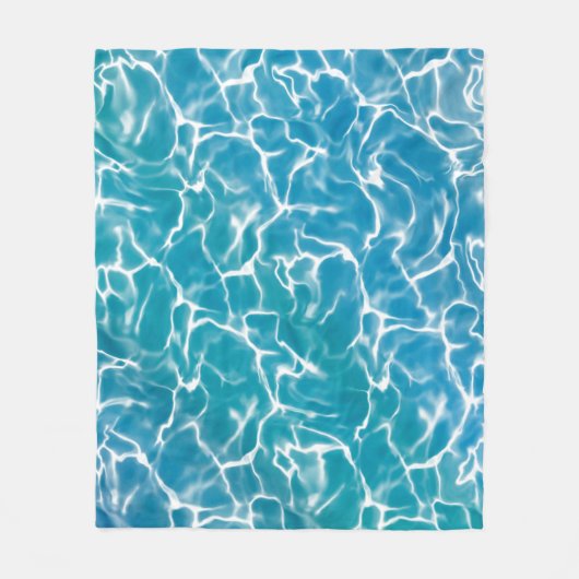 Blaues Meer* Fleecedecke (Vorderseite)