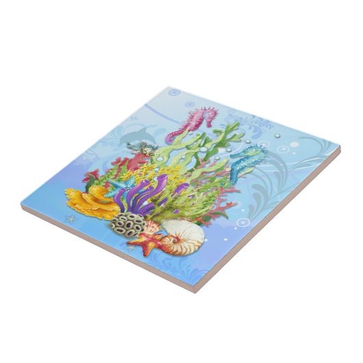 Blaues Meer Fliese (Seite)