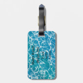 Blaues Meer Gepäckanhänger (Rückseite vertikal)