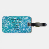 Blaues Meer Gepäckanhänger (Rückseite horizontal)