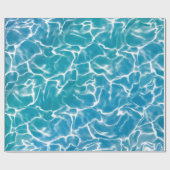 Blaues Meer Geschenkpapier (Flach)