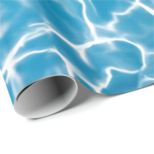 Blaues Meer Geschenkpapier (Rolleneckpunkt)