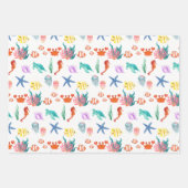 Blaues Meer Geschenkpapier Set (Vorderseite 3)