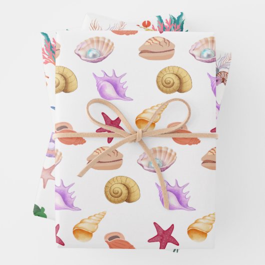 Blaues Meer Geschenkpapier Set (Beispiel)