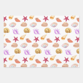 Blaues Meer Geschenkpapier Set