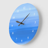 Blaues Meer Große Wanduhr (Winkel)