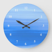 Blaues Meer Große Wanduhr (Vorderseite)