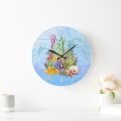 Blaues Meer Große Wanduhr (Zuhause)