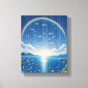 Blaues Meer im Sommer Leinwanddruck