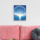 Blaues Meer im Sommer Leinwanddruck (Insitu (Wohnzimmer))