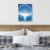 Blaues Meer im Sommer Leinwanddruck (Insitu (Schlafzimmer))