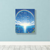 Blaues Meer im Sommer Leinwanddruck (Insitu (Holzboden))