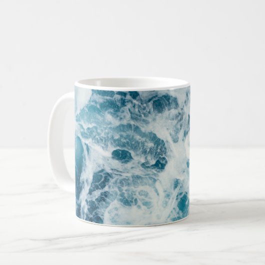 Blaues Meer Kaffeetasse (Vorderseite Links)