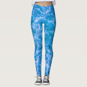 Blaues Meer Leggings (Vorderseite)