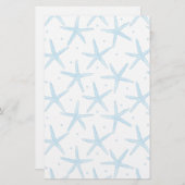 Blaues Meer Muster Briefpapier (Vorne/Hinten)