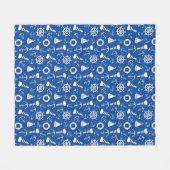 Blaues Meer Muster Fleecedecke (Vorderseite (Horizontal))