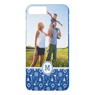Blaues Meer Muster Fügen Sie Ihre Initialen hinzu Case-Mate iPhone Hülle