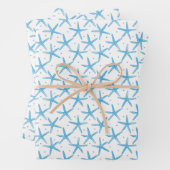 Blaues Meer Muster Geschenkpapier Set (Beispiel)