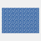 Blaues Meer-Muster Geschenkpapier Set (Vorderseite)