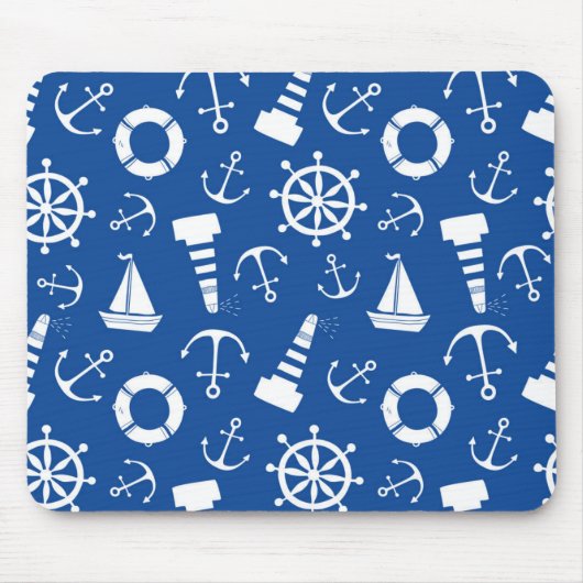Blaues Meer Muster Mousepad (Vorne)