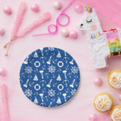 Blaues Meer-Muster Pappteller (Party)