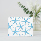 Blaues Meer Muster Postkarte (Stehend Vorderseite)