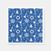 Blaues Meer-Muster Serviette (Vorderseite)