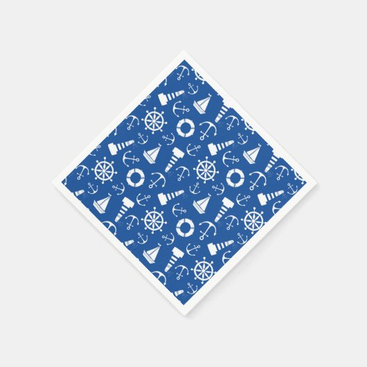 Blaues Meer-Muster Serviette (Ecke)