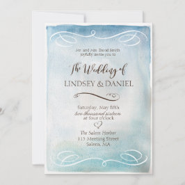 Blaues Meer oder Himmelfahrt Einladung zur Hochzei