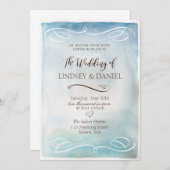 Blaues Meer oder Himmelfahrt Einladung zur Hochzei (Vorne/Hinten)