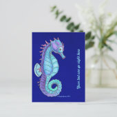 Blaues Meer - Pferdepest Postkarte (Stehend Vorderseite)