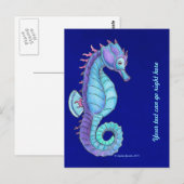 Blaues Meer - Pferdepest Postkarte (Vorne/Hinten)