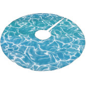 Blaues Meer* Polyester Weihnachtsbaumdecke (Schrägansicht)