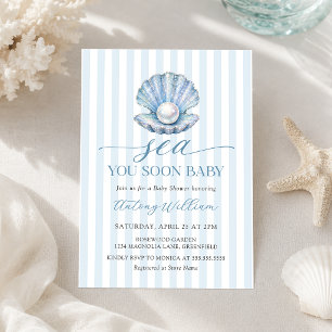 Blaues Meer sehen wir uns bald Baby Shower Einladu Einladung