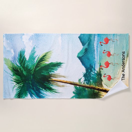 Blaues Meer tropischer tropischer Ozean Strandtuch (Vorderseite)