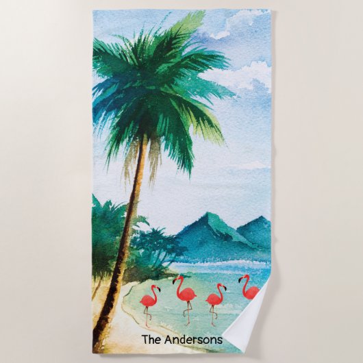 Blaues Meer tropischer tropischer Ozean Strandtuch (Vorderseite)