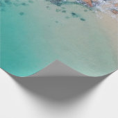 Blaues Meer und Felsen Geschenkpapier (Ecke)