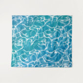 Blaues Meer* Wandteppich (Vorderseite (Horizontal))