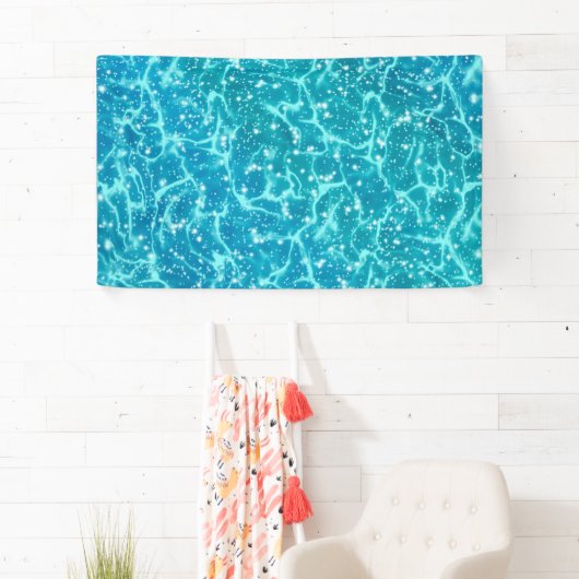 Blaues Meer Wasser mit Glitzern Banner (Insitu)