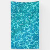 Blaues Meer Wasser mit Glitzern Banner (Vertikal)