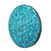 Blaues Meer Wasser mit Glitzern Dartscheibe (Vorderseite rechts)