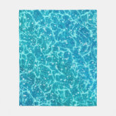 Blaues Meer Wasser mit Glitzern Fleecedecke (Vorderseite)